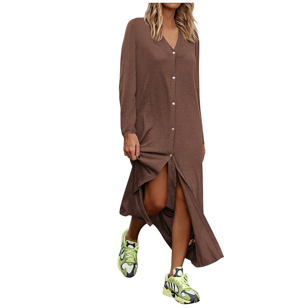 Платье рубашка Женская мода осень зима 2019 женское сексуальное платье с v образным