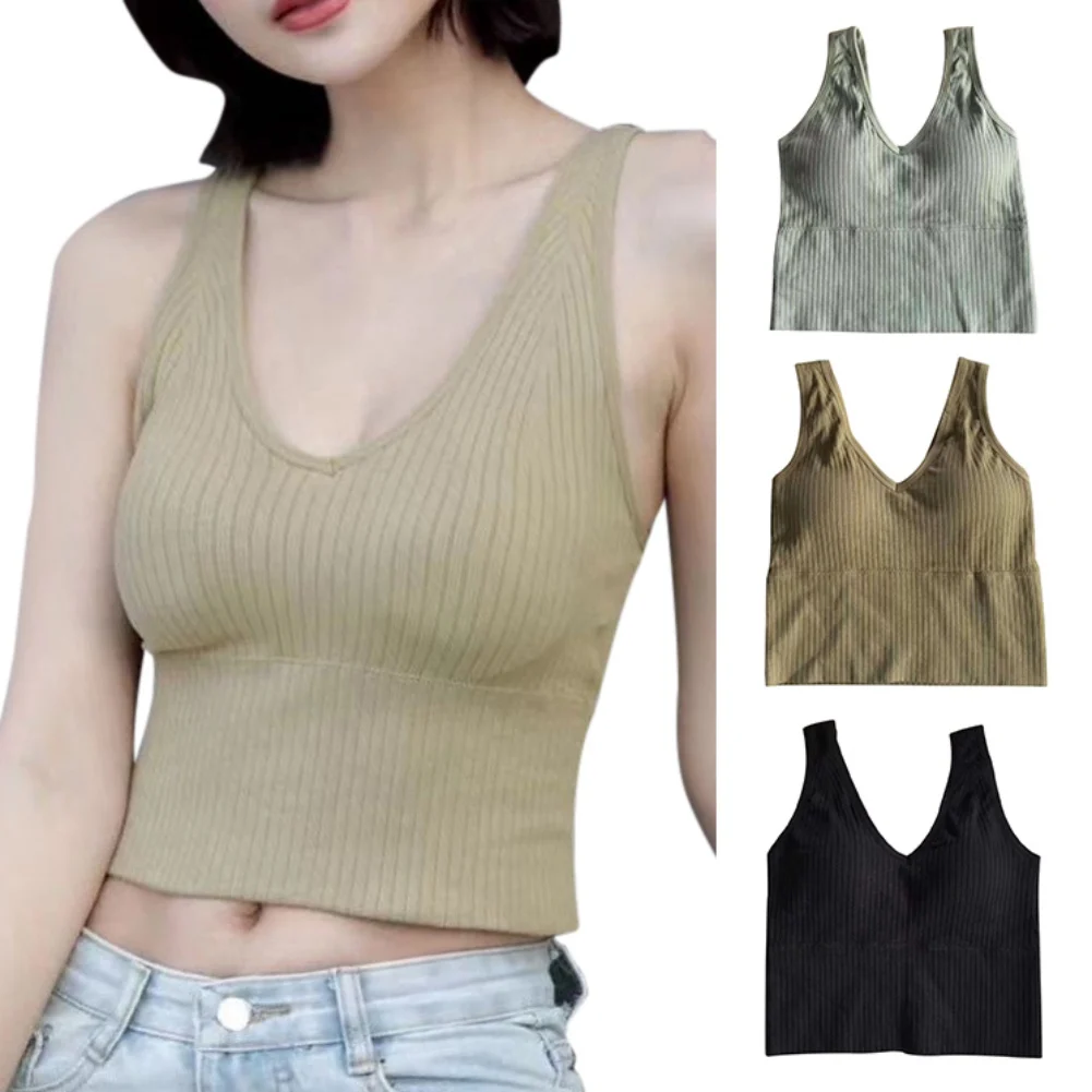 

Ladies Push Up Wrap Chest Bras Soild Color Brassiere Beauty Back Gathered Skin-friendly Underwear VMKFJ1