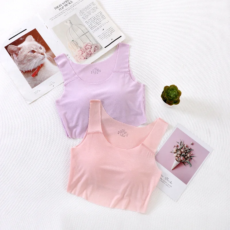 

Girls Underwear Modal Soft Fabric Breathable Children Bras For Teen Girl 8-16y Kids Girls Comfy Cotton Padded Training Bra