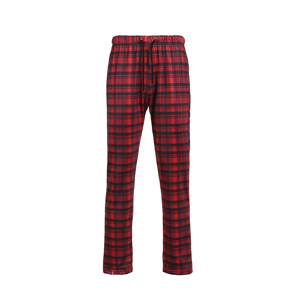 Size M-2XL Casual Loose Pants Trousers Men's Loose Sleep Bottoms Plaid Flannel Lounge/Pajama Pants plus size pajama pants