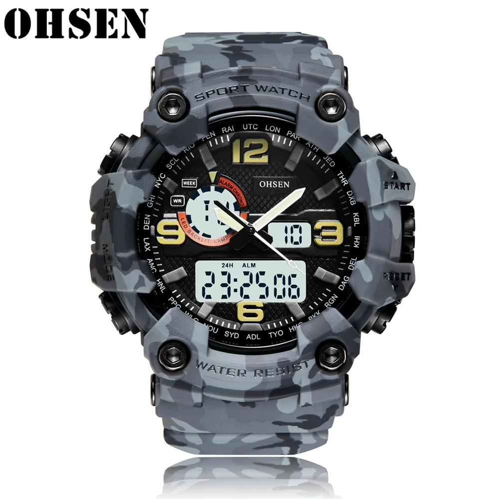 

OHSEN Sports Watches Man Fashion Casual Man Watch Luxury Men's Wristwatch Relogio Masculino Quartz Military Watch For Men Reloj