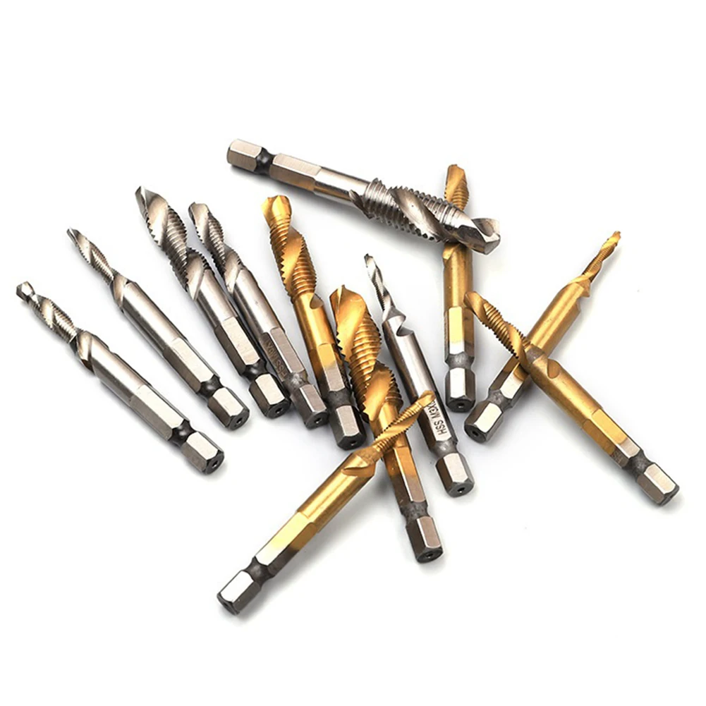 

Woodworking Drill Bits Rustproof 12Pcs M3-M10 Screw Thread Tap Drill Bit