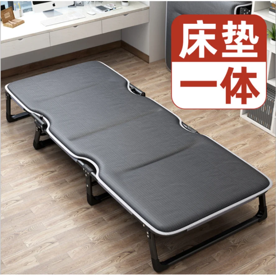 Folding bed single bed office nap artifact household lunch break bed portable camping bed multifunctional recliner