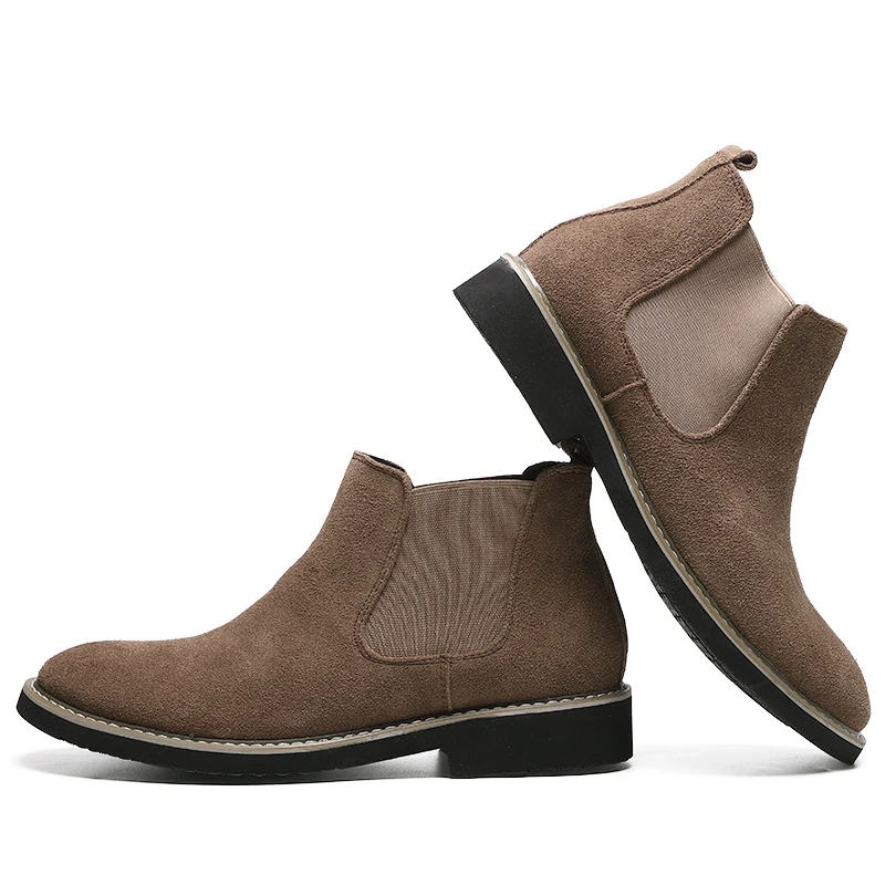 Мужские зимние ботинки ботильоны из натуральной кожи теплые наивысшего качества