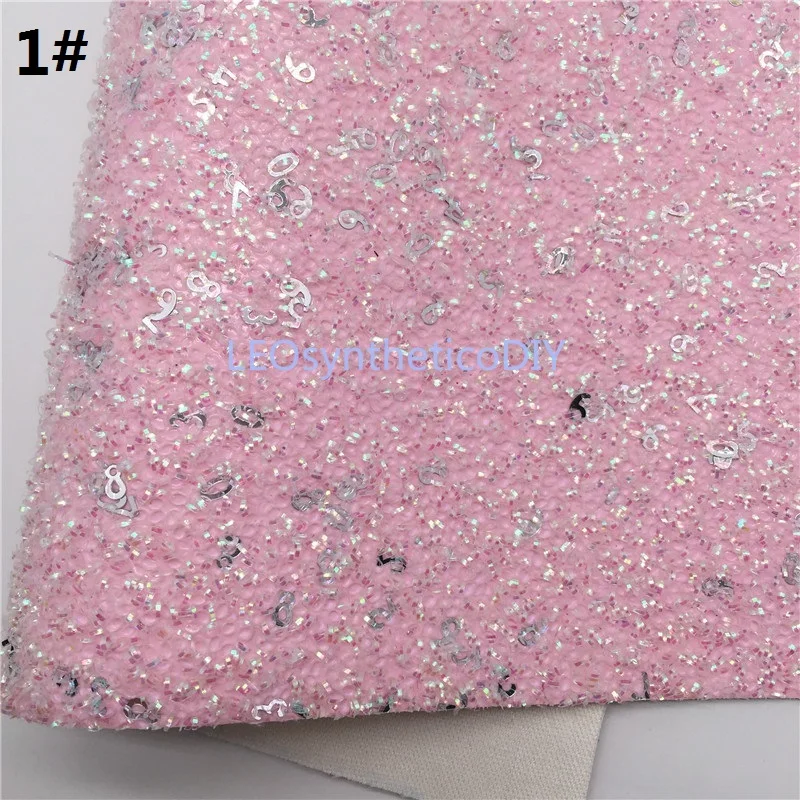 1PC 21X29CM PINK Glitter Fabric Hearts Printed Leather Sheets For Making Bows LEOsyntheticoDIY 6S64 | Дом и сад
