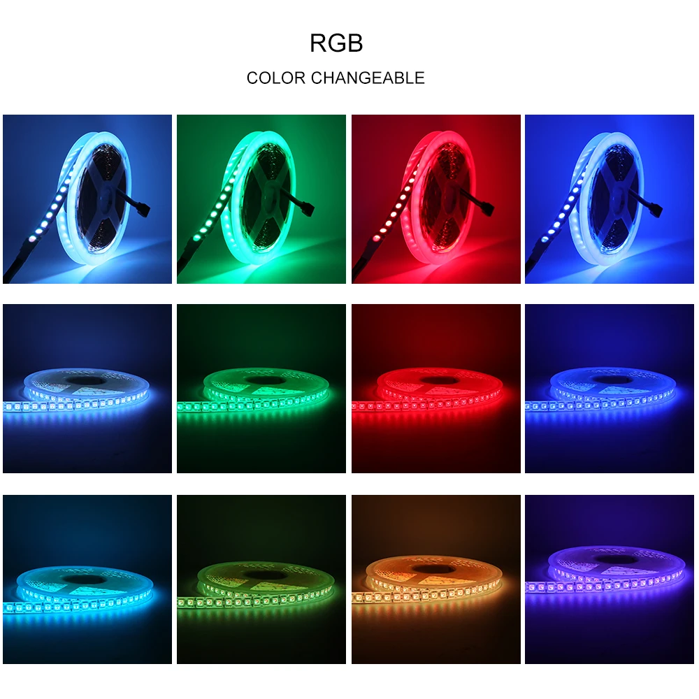 120 светодиодный/м 2 м 3 5 SMD 5050 Светодиодный светильник DC 12 В красный желтый теплый