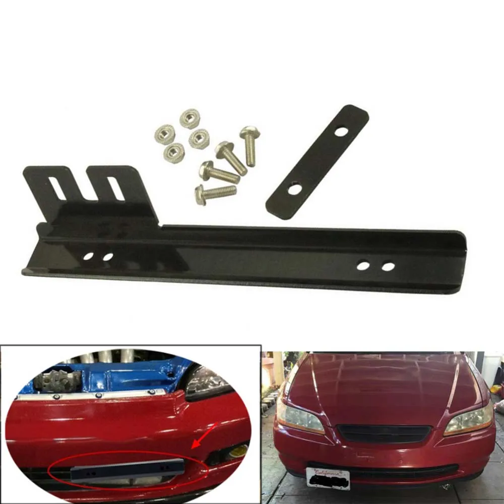Universal Front Bumper License Plate Relocator Frame Bracket Holder Bar With JDM Fit H onda C ivic A cura Integra Silvia | Автомобили и