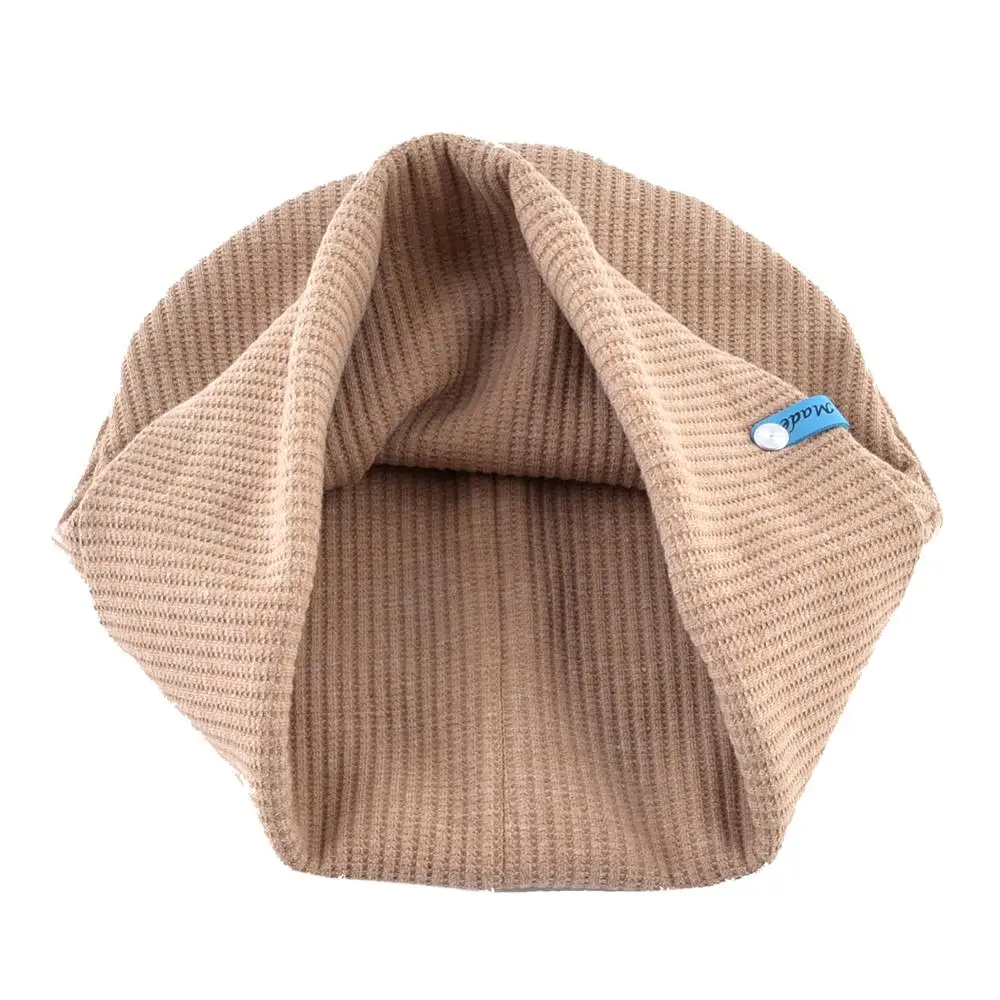 Унисекс бини женские осенние одноцветные шапки для мужчин Вязаная Лыжная шапка