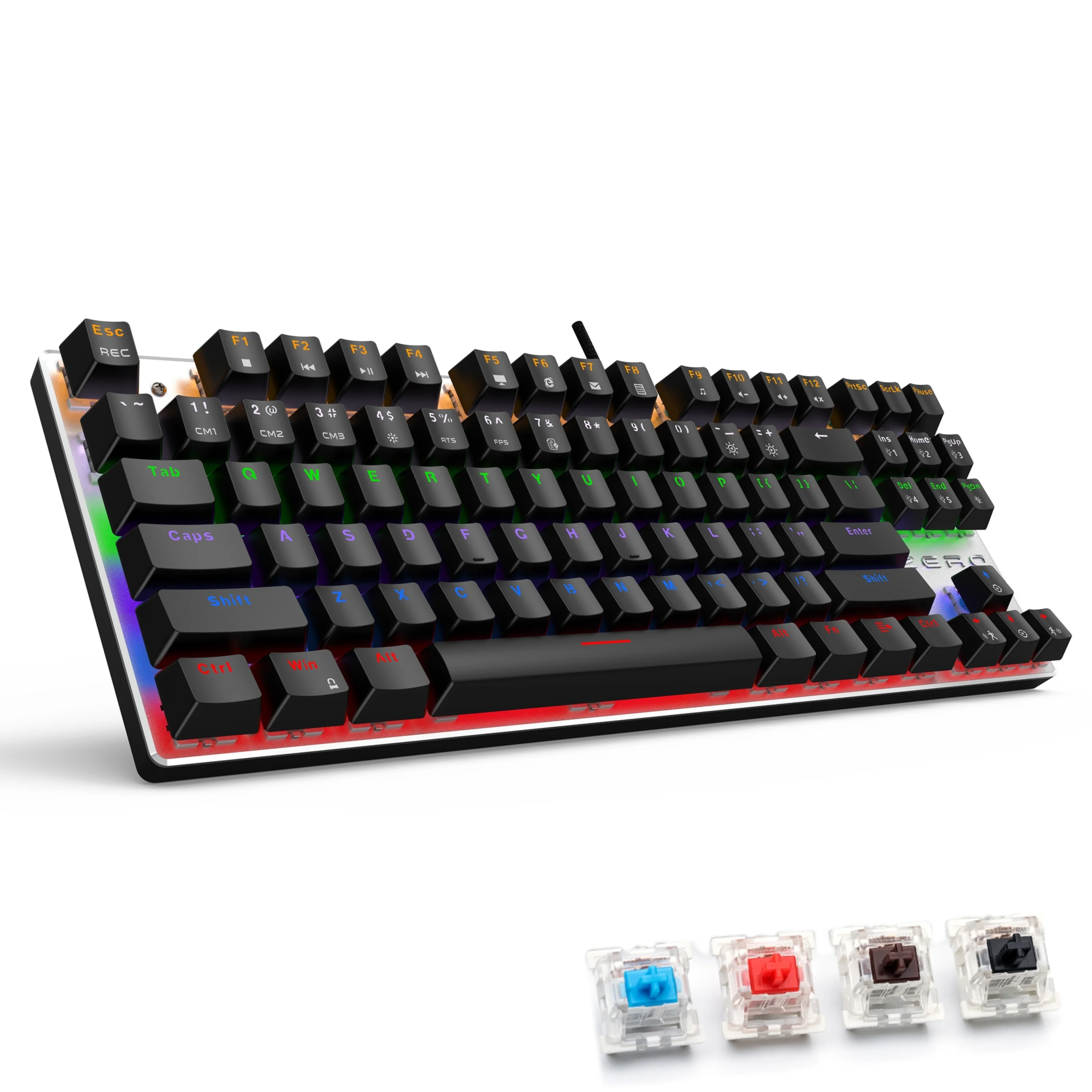 

Professional Gaming Mechanical Keyboard Anti-ghosting Mix Backlit RU Spanish USB Wired for pc notebook