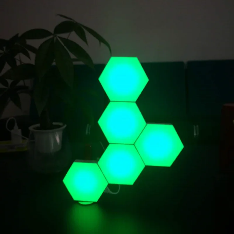 Квантовый сенсорный RGB ночник светодиодный шестиграсветильник светильник с