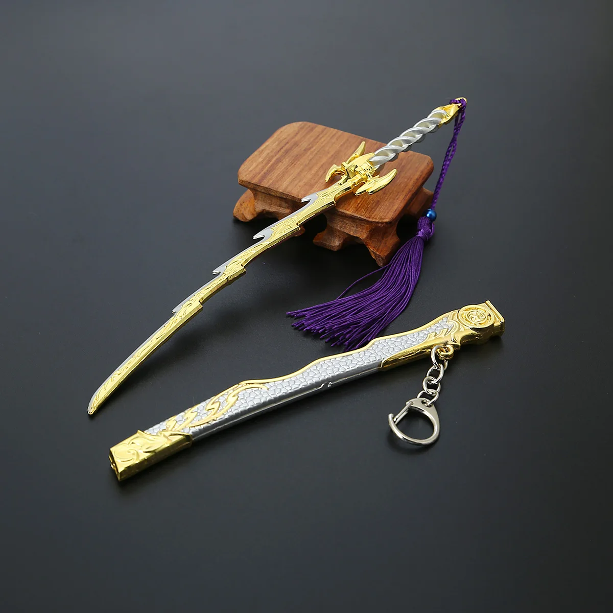 Фигурка аниме Naraka: Bladepoint лук и стрела из меча металлическое оружие игрушечное