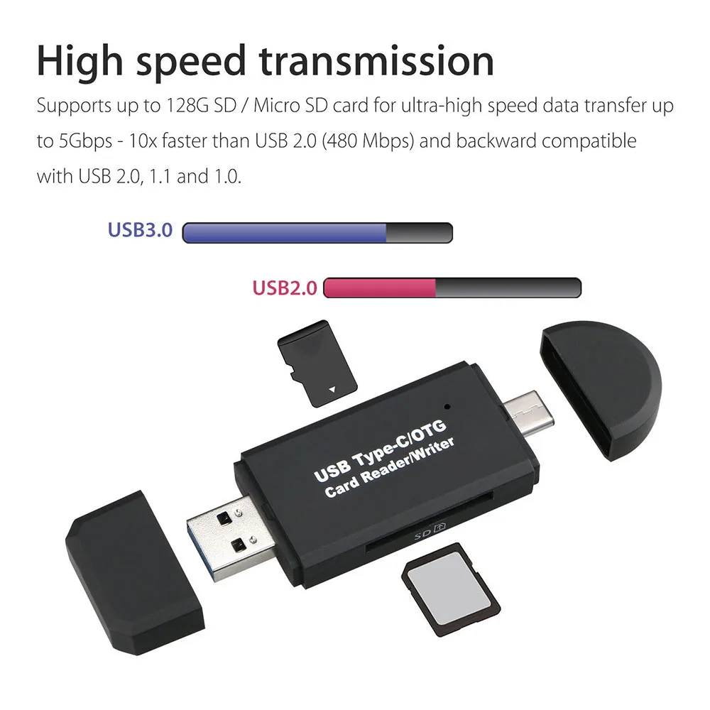 USB C 3,0 type C к USB3.0 OTG концентратор адаптер USB/TF/SD Micro SD считыватель карт памяти USB C ноутбук планшет для samsung s9 для lenovo