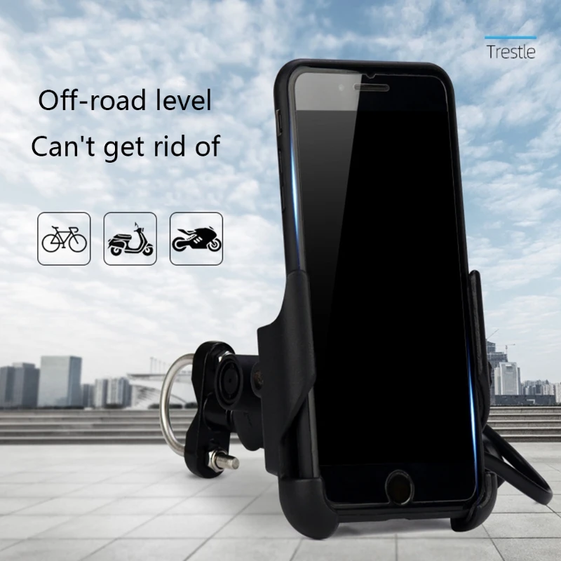 strong sturdy aluminum motorcycle handlebar side mirror phone holder mount motorcycle mobile phone holder free global shipping