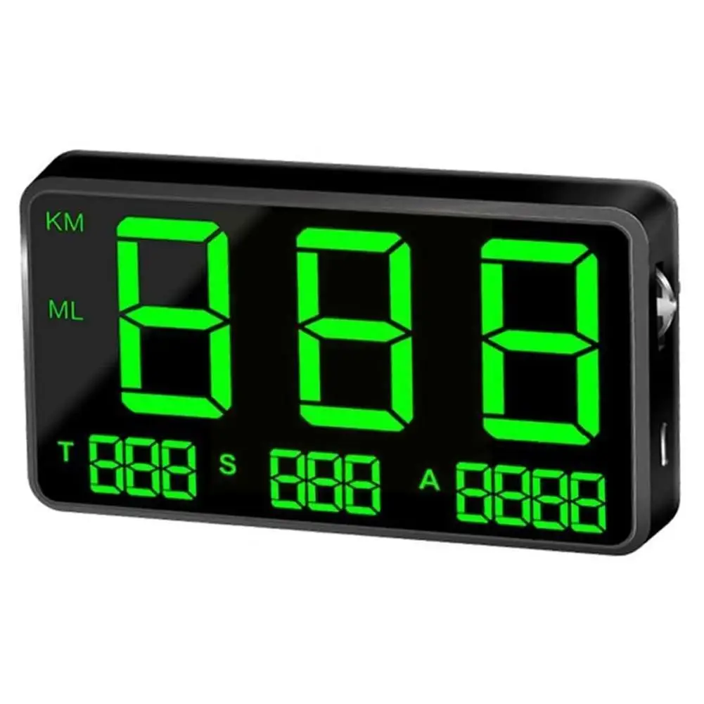 

Gps-датчик скорости C80 G4b2, цифровой универсальный дисплей скорости автомобиля с большим экраном, сигнализация превышения скорости для велоси...
