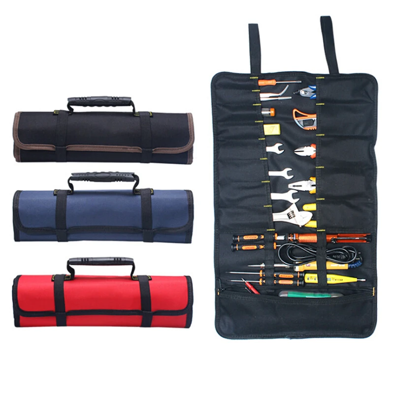 

Multifunction Kit Rolled Bag Chisel Plier Working Electrician Tool Organizer Portable Large Capacity Bags With Carrying Handles