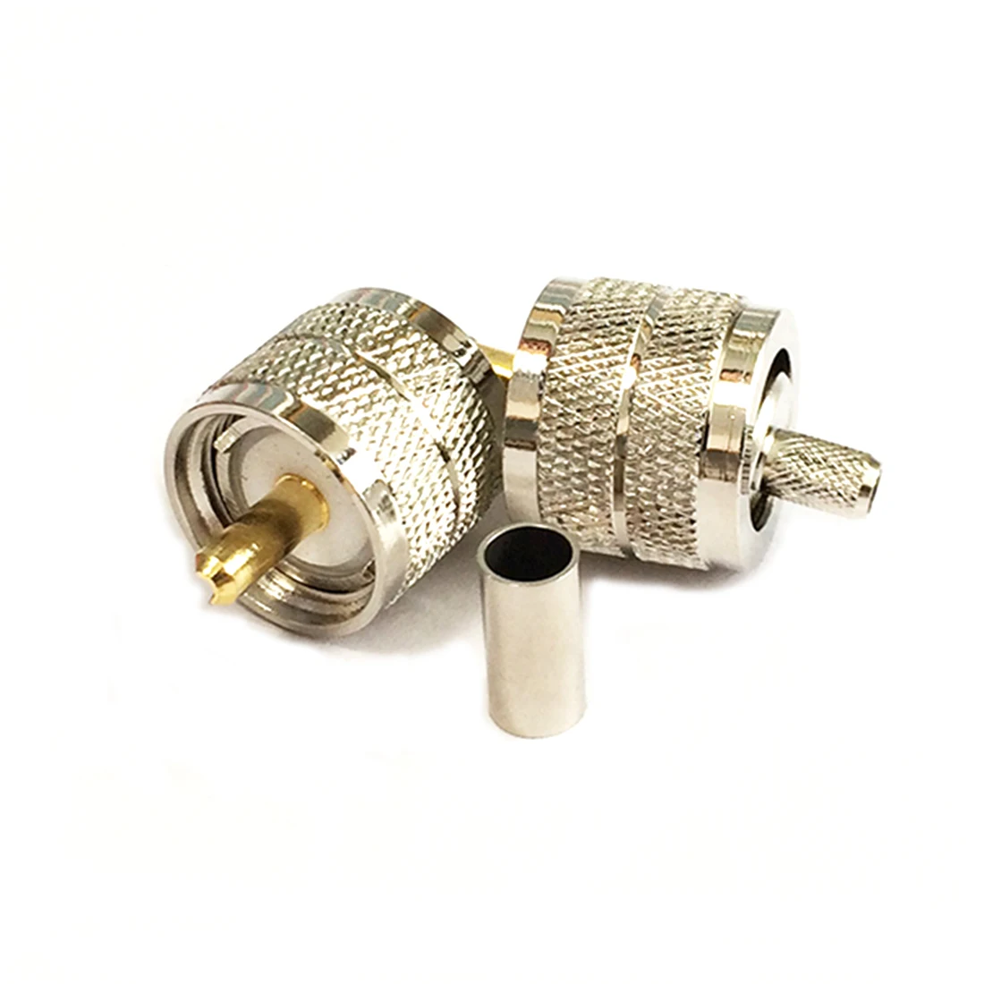 

1pc UHF male plug RF Coax Connector Crimp RG58,RG142,RG400,LMR195 Cable Straight Nickelplated NEW wholesale