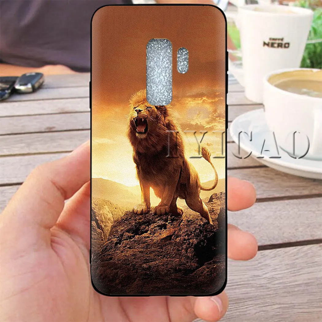 Мягкий силиконовый чехол IYICAO Tiger lion для телефона samsung A3 A5 A6 Plus A7 A8 A9 J6 | Мобильные