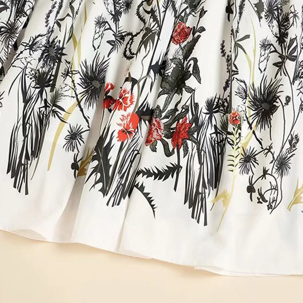 

Slim Fit & Flare Dress 2020 Summer Fashion Style Women O-Neck Color Block Floral Print Sleeveless Mid-Calf Length Casual Dress