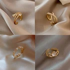 Изысканное кольцо из розового золота, простой дизайн, опал, циркониевые кольца, подарочное кольцо для невесты, открытие, свадьба, помолвка, ювелирные изделия