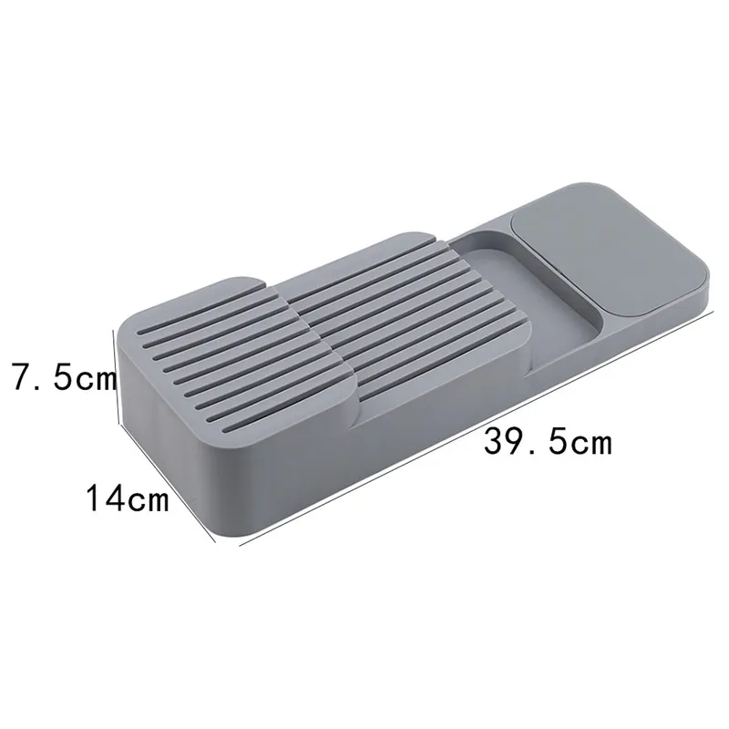 

Plastic Knife Block Holder Cutlery Drawer Organizer Tray Knives Utensil Rack Universal Knife Stand Organizer Kitchen Storage