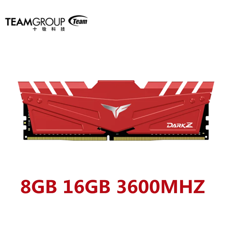 

Модуль оперативной памяти TEAMGROUP DDR4 Dram T-Force Dark Z, 8 ГБ, 16 ГБ, 3600 МГц (PC4-28800), CL18, 288-Pin, красная память для настольного компьютера