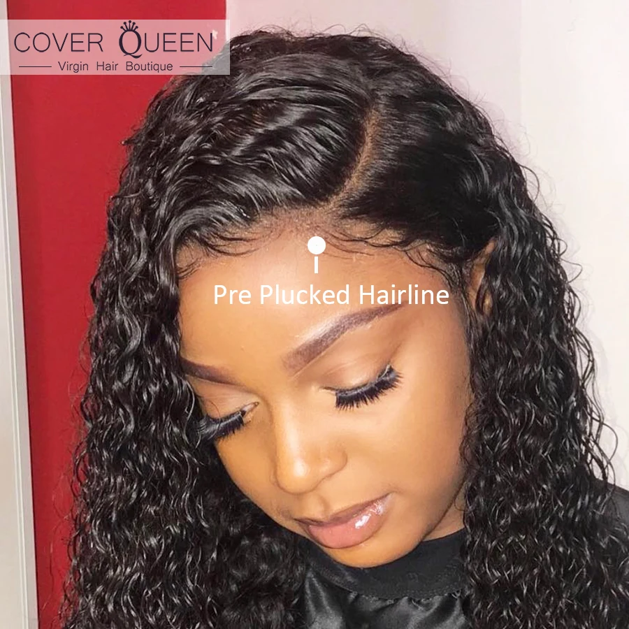 Бразильская фронтальная лента с глубокими волнами 13x4 100% кудрявыми человеческими