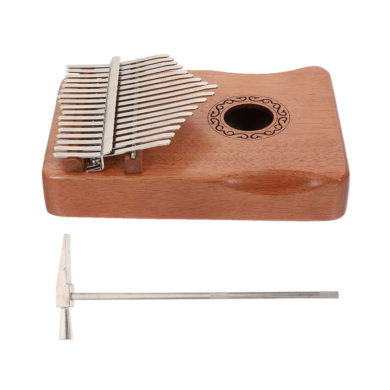 

17 Notes Mahogany Kalimba 17 Keys Thumb Piano Instrument for Beginner (Wood Color)