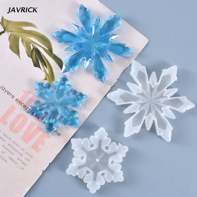 

Christmas Ornaments Snowflake Pendant Casting Silicone Mould DIY Crafts Jewelry Making Tools Crystal Epoxy Resin Mold