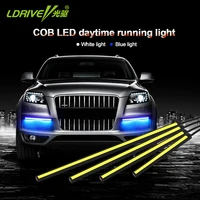 ldrie 2pc 12v 10 24cm choose flip chip led strip for auto led daytime running light external drl auto fog lamp waterproof