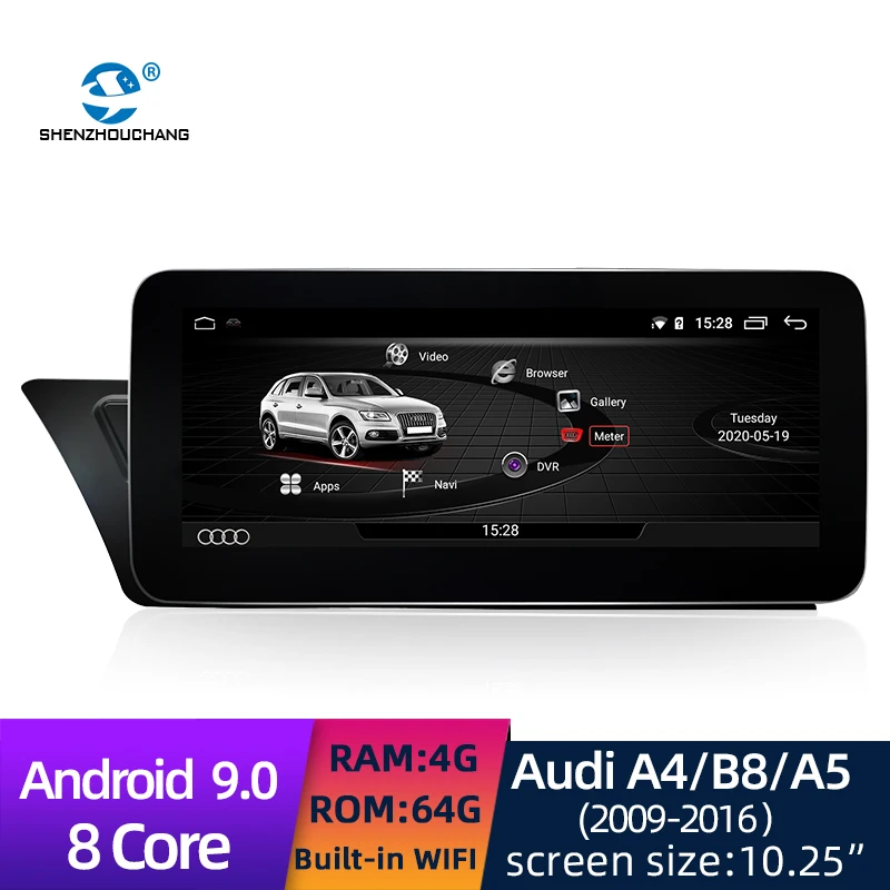 

Car Smart Multimedia Player DVD GPS Radio Android 9.0 system for Audi A4/B8/A5 2009-2016