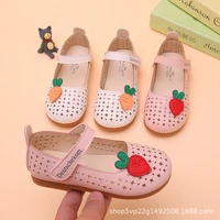 new fashion girls single shoe with fruits soft soles 1 5 year old toddler baby shoes crocs new summer kids pink shoes
