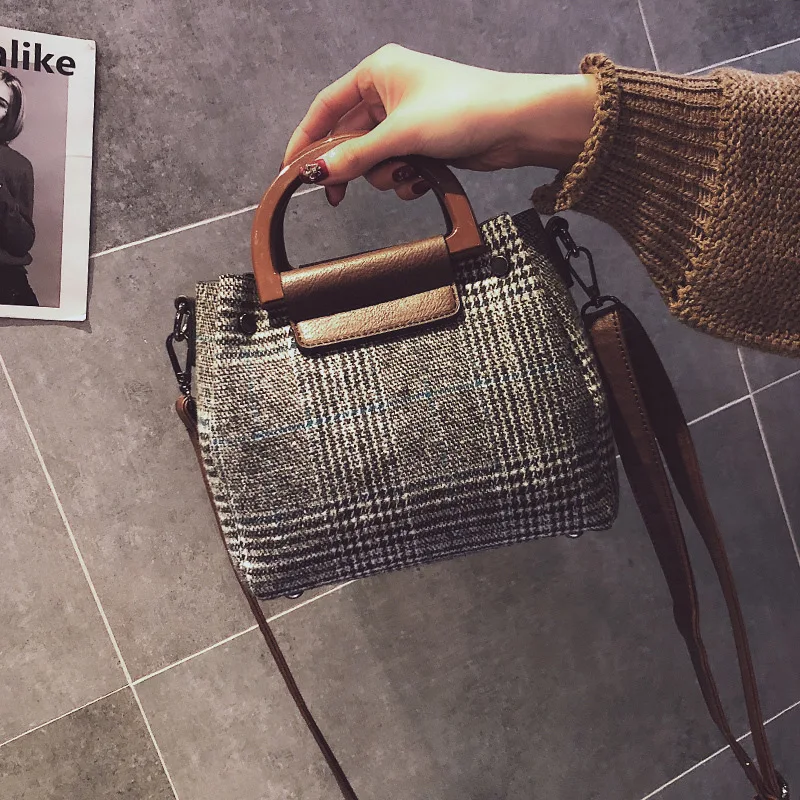 Винтажная модная сумка на плечо женские сумки новая шерстяная женская