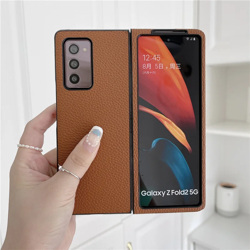 

Винтажном стиле тиснение чехол для Samsung Галактики Z Fold2 5G крышка Роскошный кожаный защитный чехол для Samsung диспенсер Z складной салфетки для у...