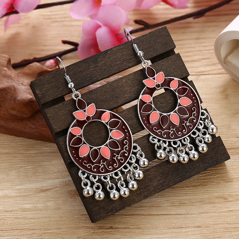 Винтажные висячие серьги из сплава в стиле ретро Женские Висячие с маленькими