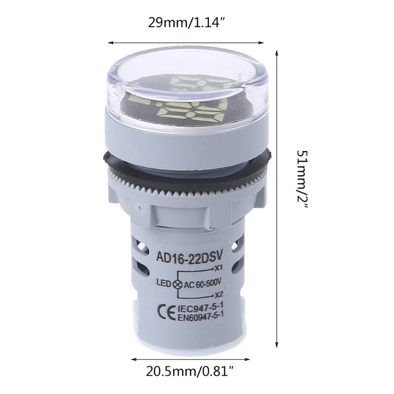 22 мм светодиодный цифровой дисплей измеритель напряжения вольт Индикатор