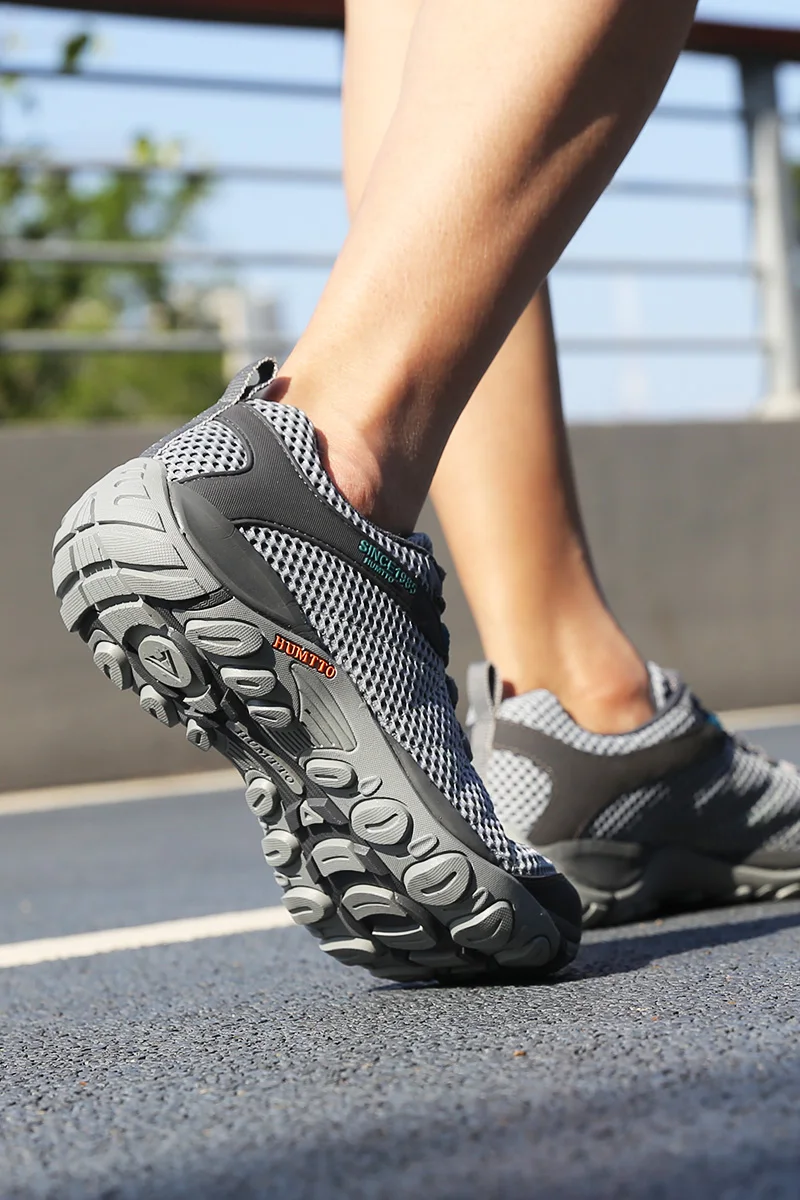 Murah HUMTTO Sepatu Hiking Sepatu Climbing Olahraga Luar Ruangan Sejuk Pria Sepatu Berburu Sneakers Trekking Sepatu Bot Pergelangan Kaki Sepatu Taktis Pria