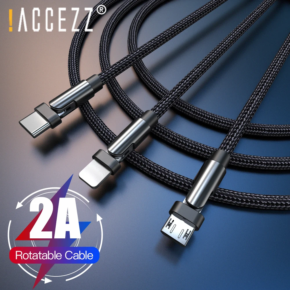 

! ACCEZZ 3 в 1 взаимный обмен данными между компьютером и периферийными устройствами кабель 180 градусов вращающийся Тип C микро USB кабель 2A Быстра...