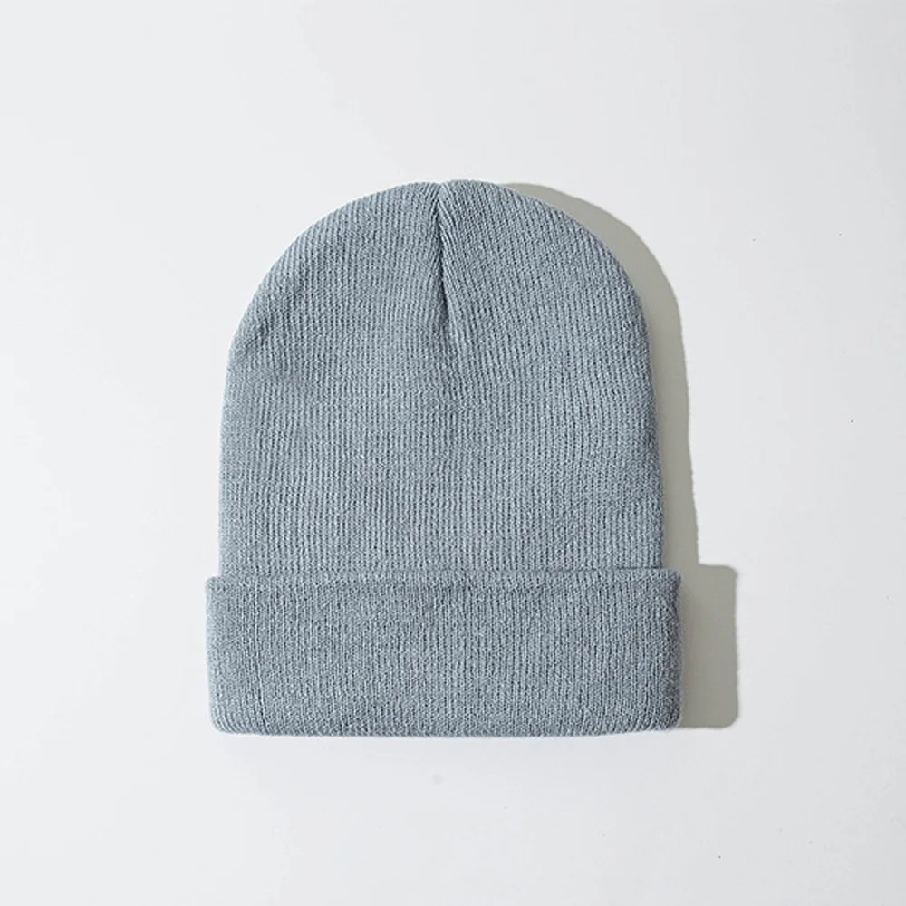 Серый OEM зимняя шапка вязаная toque с вашим вышивка логотип печать логотип 5 шт для MOQ - Цвет: Серый