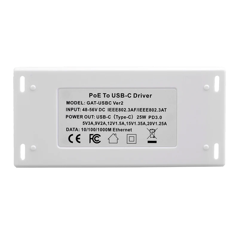 GAT USBC Gigabit 802.3af Type C Tablet зарядные устройства Ethernet Power для установленных планшетов и