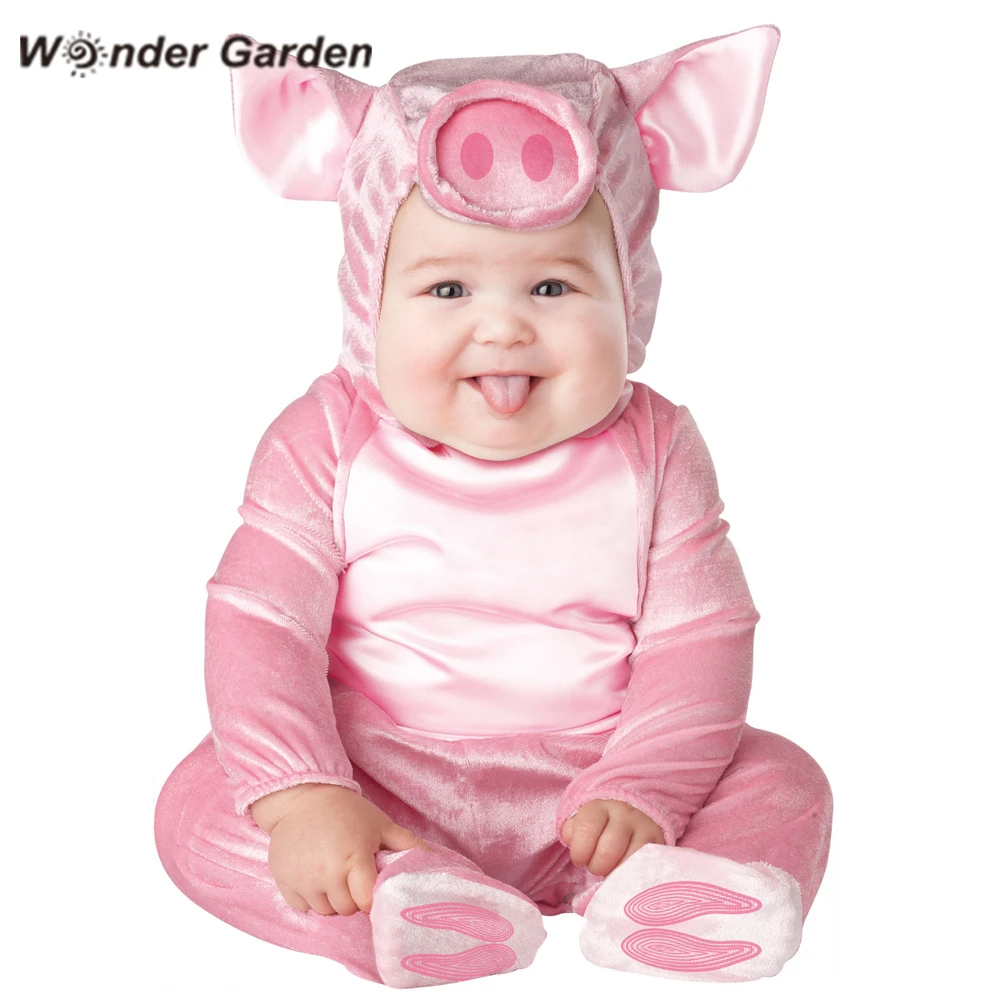 

Wonder Garden Infant Toddler Baby Girls Pink Piggy Animal Halloween Cosplay Costume Purim Holiday Costume
