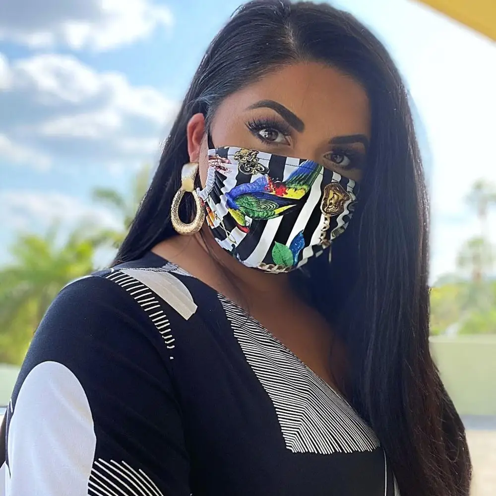 Маска в американском стиле для мужчин и женщин дышащая моющаяся хлопковая