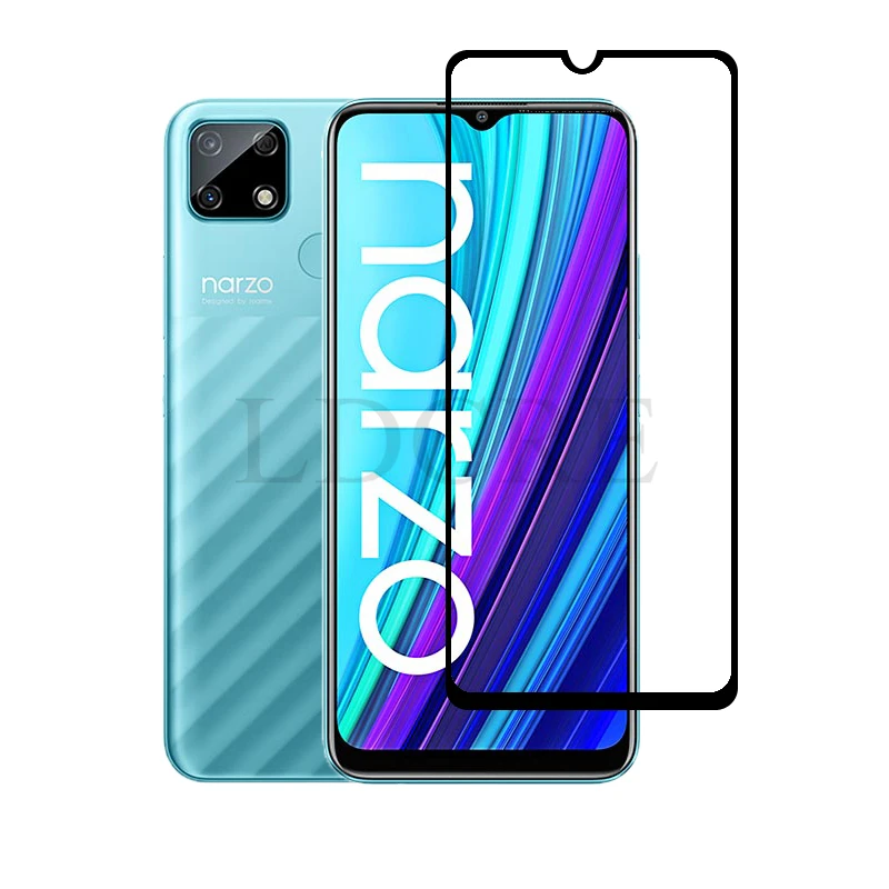 full cover glass for realme narzo 30a glass tempered for realme narzo 30a camera screen protector film for realme narzo 30 5g free global shipping