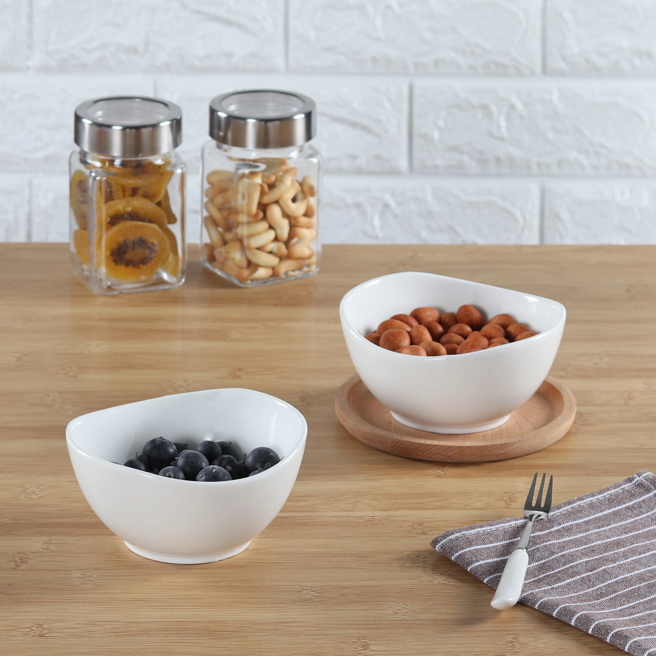 Фарфоровые сервировочные миски 20 унций для хлопьев фруктов салатов и десертов