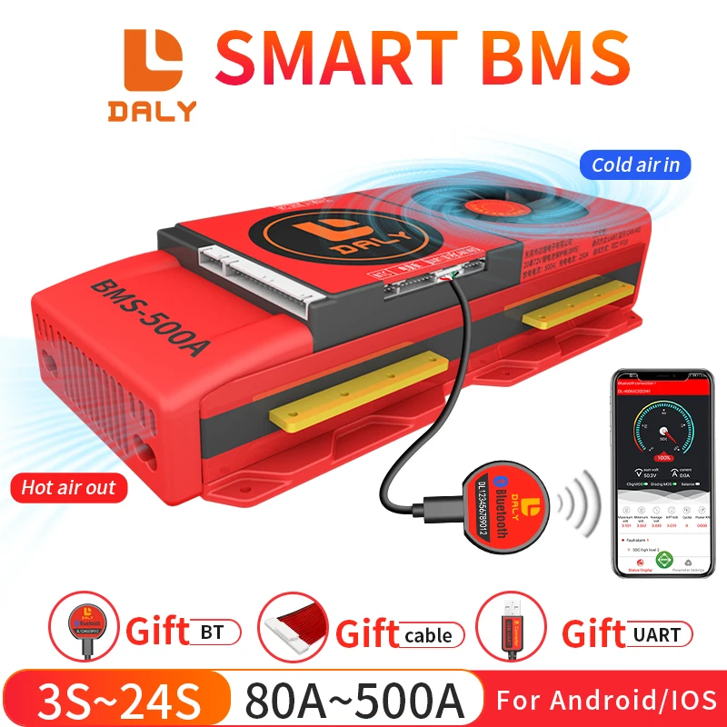 Смарт 4s bms 3s 24s 80A 100A 150A 200A 500A PCM батарея плата защиты BMS с сбалансированным лития