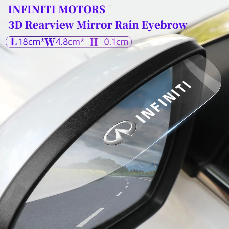 

Car Rearview Mirrors Rain Shade Rainproof Eyebrow Cover for Infiniti QX80 QX30 QX55 Q60 QX60 QX50 Q50 Q30 Q70L Q50 FX JX QX M GT