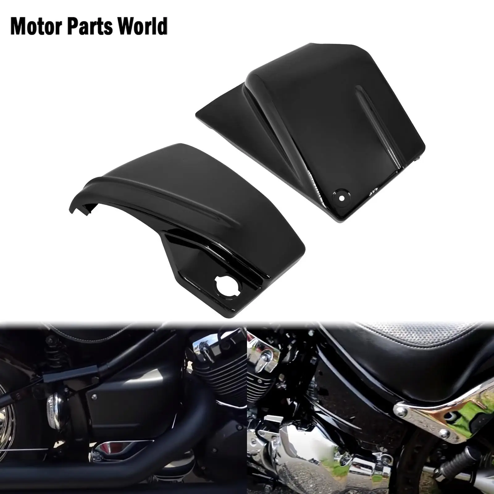 Черная боковая обтекатель аккумулятора из АБС-пластика для мотоцикла левая и