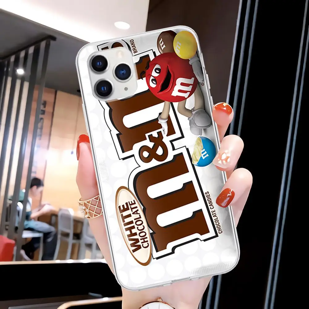 

M & Ms MandMs Chocolate Box Transparent Mobile Phone Cover For Samsung Galaxy A21S A71 S9 S10 Plus Lite S20 Note 20 Ultra Case