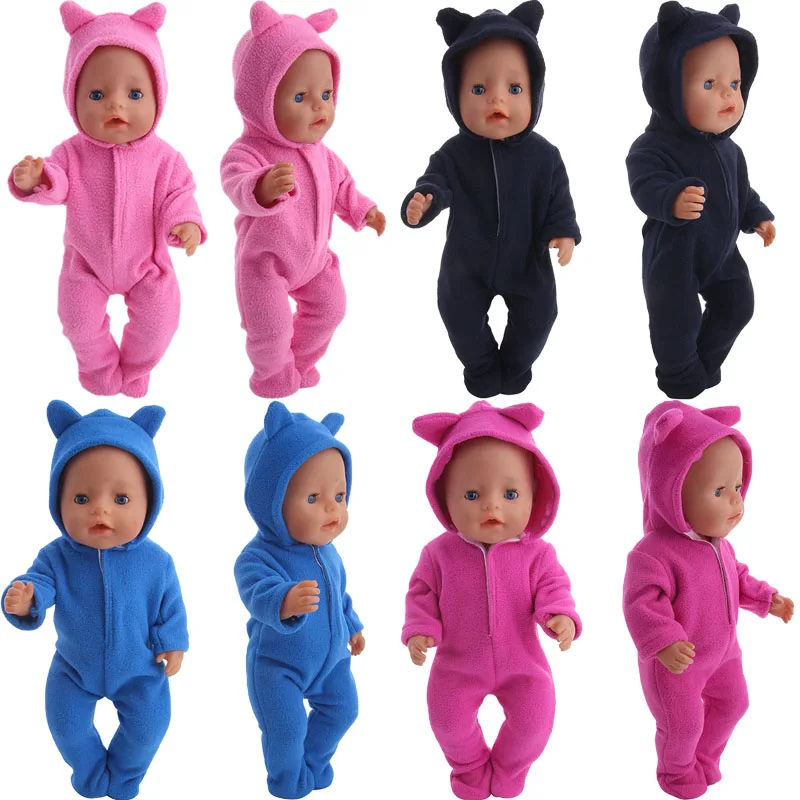 Кукольная Пижама милые кошачьи ушки украшенные пушистым материалом для