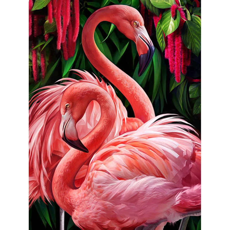 

Diamond Painting Flamingo Full Drill Square Animal 5D Diamond Embroidery Rhinestone Picture Diamond Mosaic Gift BY65