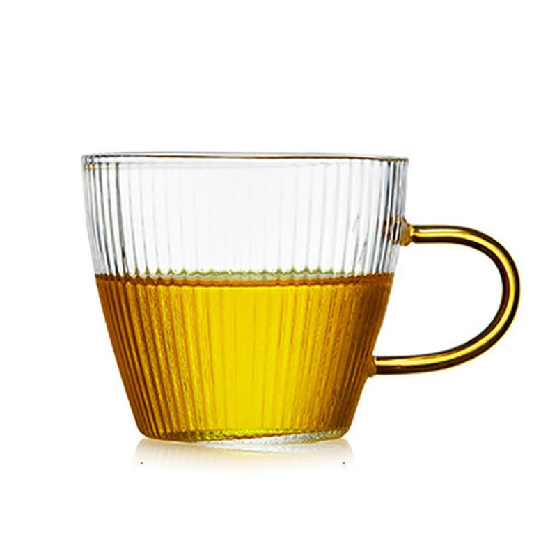 

1pcs Milk Glass Tea Cup Transparent Wine Glass Cup Female Drinking Cup Home Small Net Red Coffee Cup